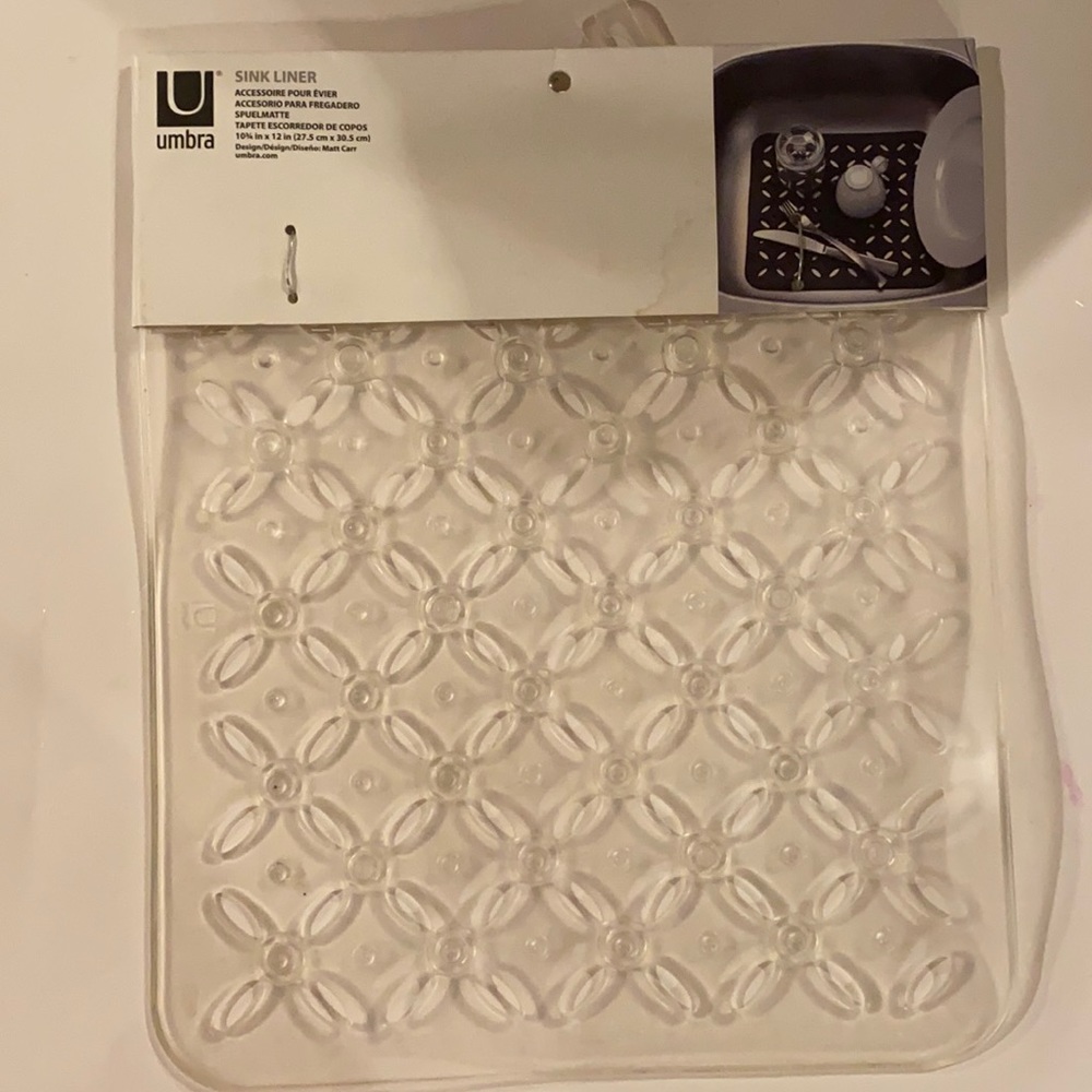 ~Umbra~ Clear 11” x 12” Sink Liner